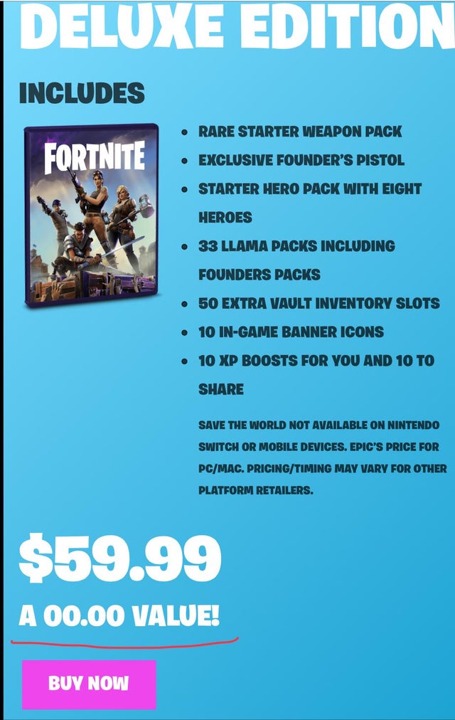 online advertising - Deluxe Edition Includes Rare Starter Weapon Pack Fortnite Exclusive Founder'S Pistol Starter Hero Pack With Eight Heroes . 33 Llama Packs Including Founders Packs 50 Extra Vault Inventory Slots 10 InGame Banner Icons 10 Xp Boosts For 