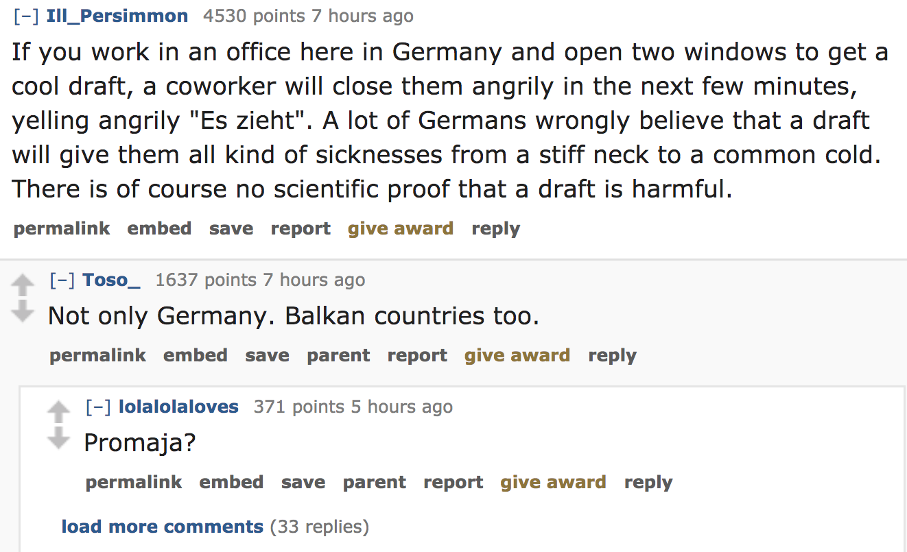 ask reddit - If you work in an office here in Germany and open two windows to get a cool draft, a coworker will close them angrily in the next few minutes, yelling angrily