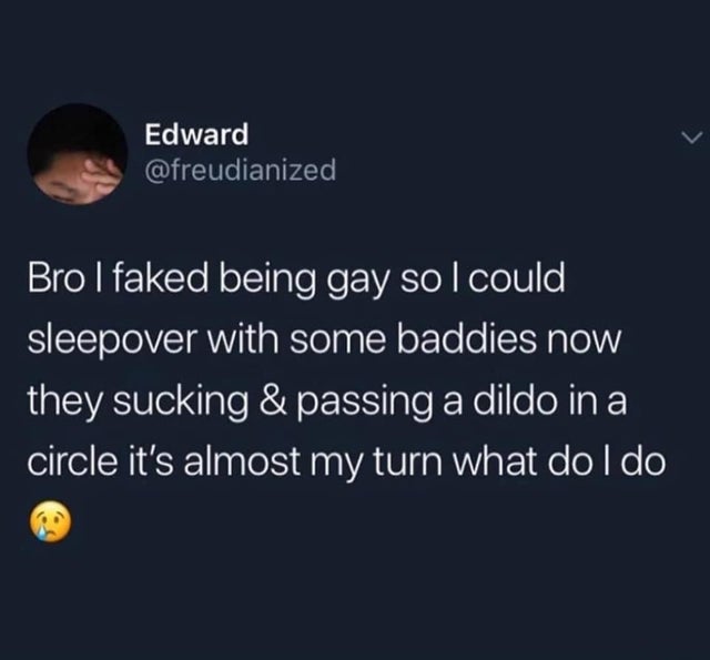 atmosphere - Edward Brol faked being gay so I could sleepover with some baddies now they sucking & passing a dildo in a circle it's almost my turn what do I do