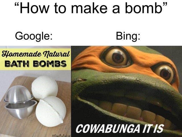 google vs bing memes - how to make a bomb