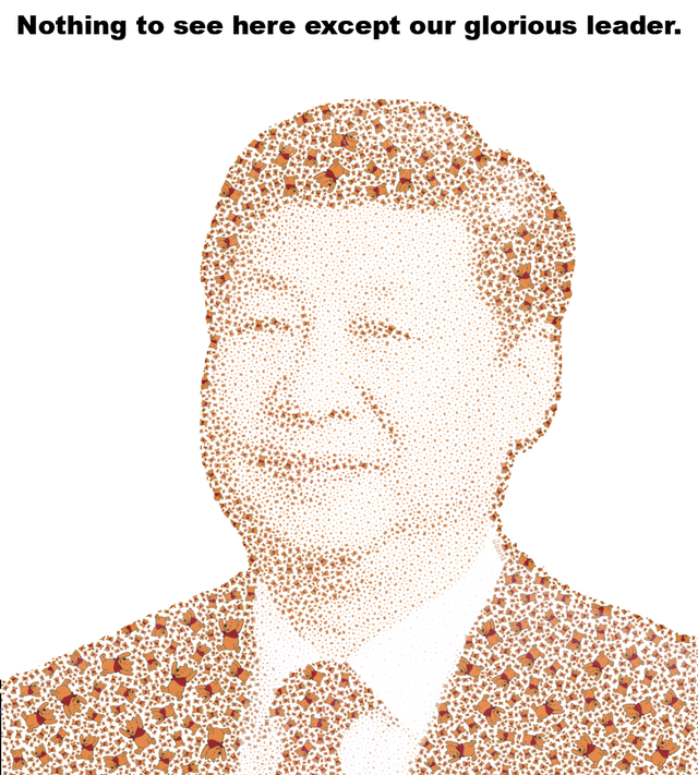 dank meme - portrait - Nothing to see here except our glorious leader.
