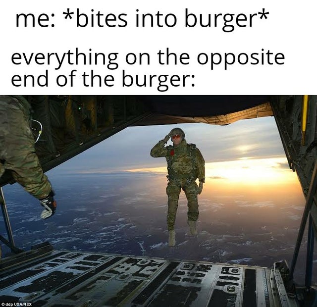 dank meme - shampoo bottle meme - me bites into burger everything on the opposite end of the burger Oddp Usarex