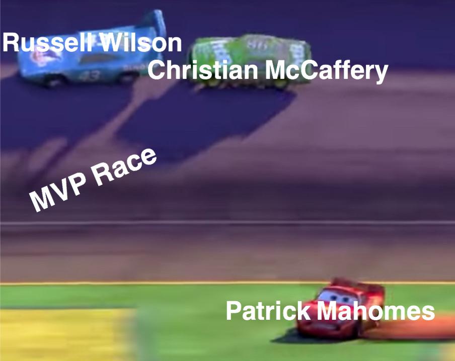 office tv show - Russel Wilson Christian McCaffery Mvp Race Patrick Mahomes