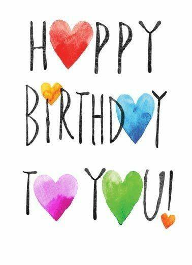 happy birthday message - birthday hearts - Hoppy Birthdot