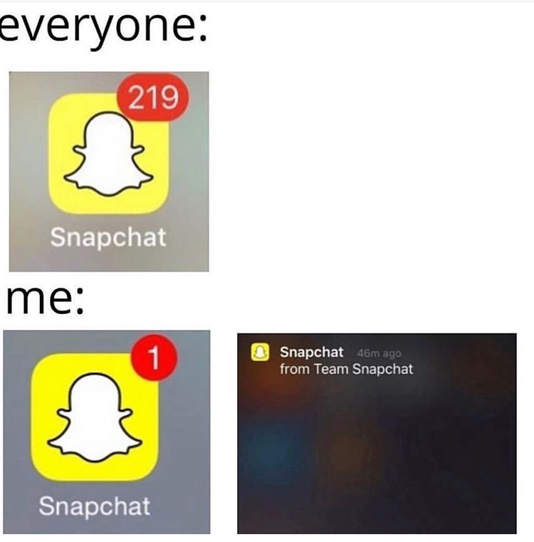 team snapchat meme - everyone 219 Snapchat me Snapchat 46m ago from Team Snapchat Snapchat