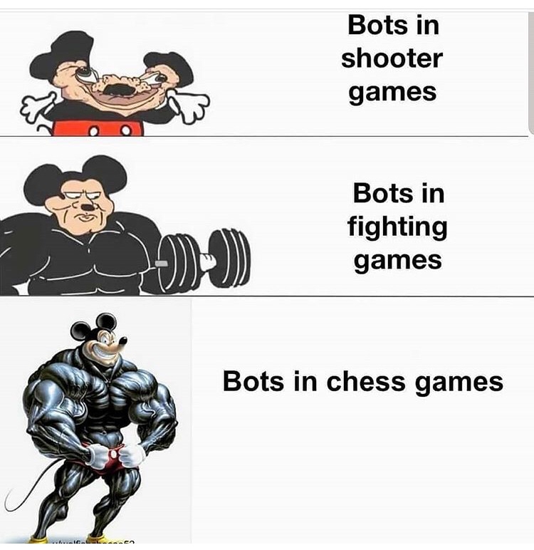 mickey mouse muscles - Bots in shooter games Bots in fighting games Bots in chess games