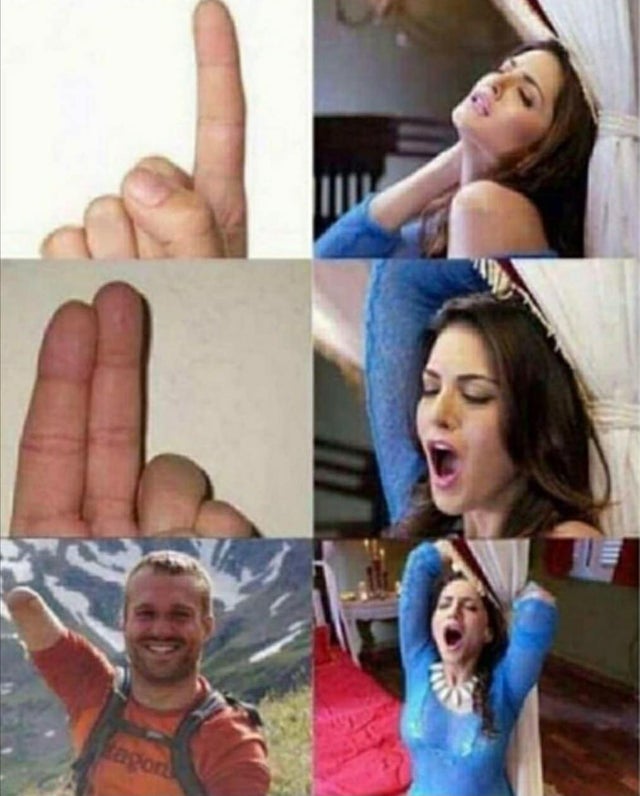 2 finger 3 finger meme