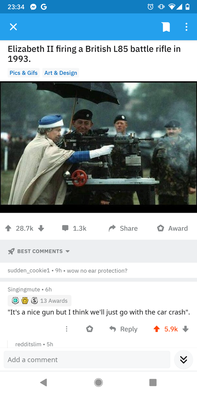 cursed comment - elizabeth ii firing a british l 85 battle rifle in 1993 - Og 040 Elizabeth Ii firing a British L85 battle rifle in 1993. Pies & Gifts Art & Design 28.75 13k Award Best sudden cook9 wow now protection Singingmute. B 3 13 Awards