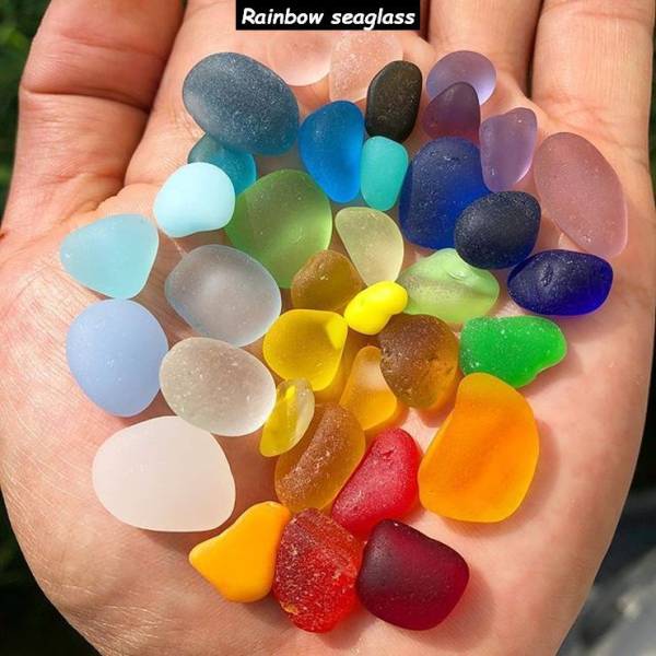 nail - Rainbow seaglass