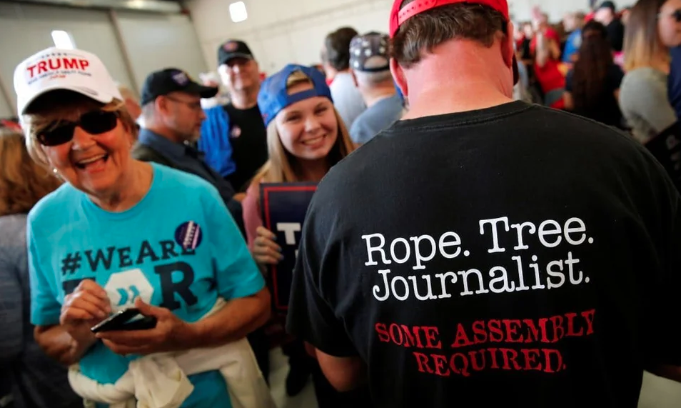 rope tree journalist t shirt - Trump Rope. Tree. Journalist. Some Assembly Required.