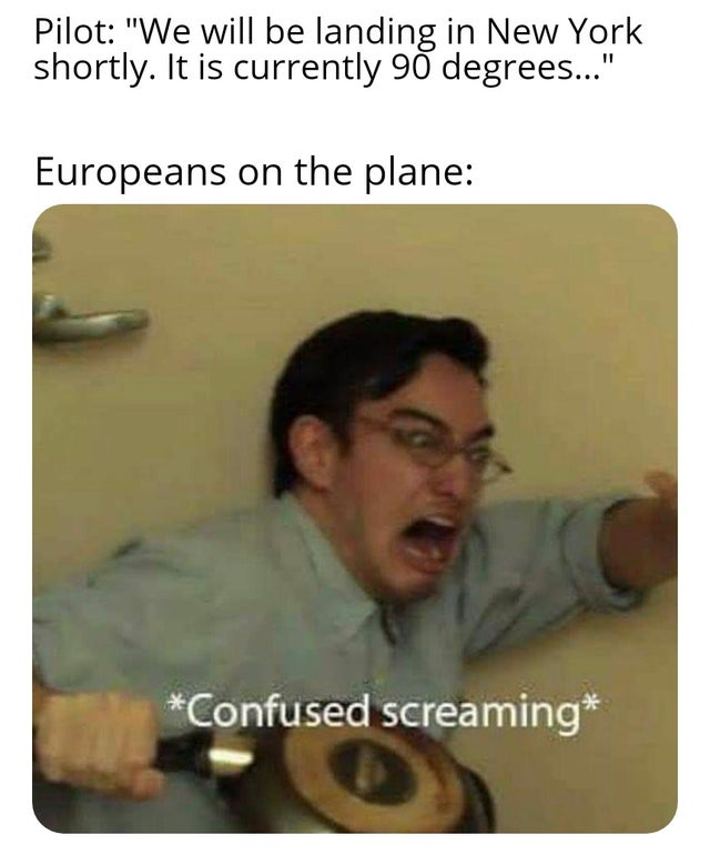 dank meme - pubg memes - Pilot "We will be landing in New York shortly. It is currently 90 degrees..." Europeans on the plane Confused screaming
