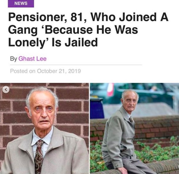 ian hemmens - News Pensioner, 81, Who Joined A Gang 'Because He Was Lonely' ls Jailed By Ghast Lee Posted on