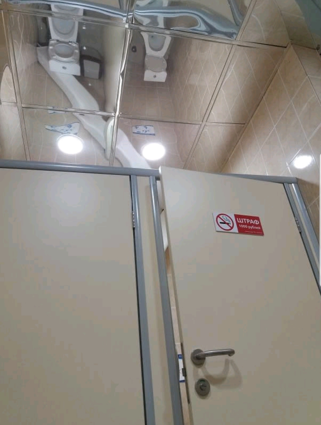 toilet mirror ceiling
