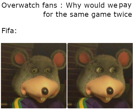 fresh meme - white kid reaches into his backpack - Overwatch fans Why would we pay for the same game twice Fifa