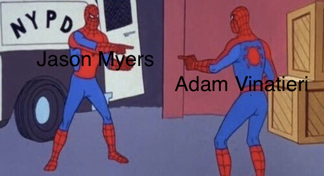 nfl meme - spider man memes - P Jason Myers Adam Vinatieri