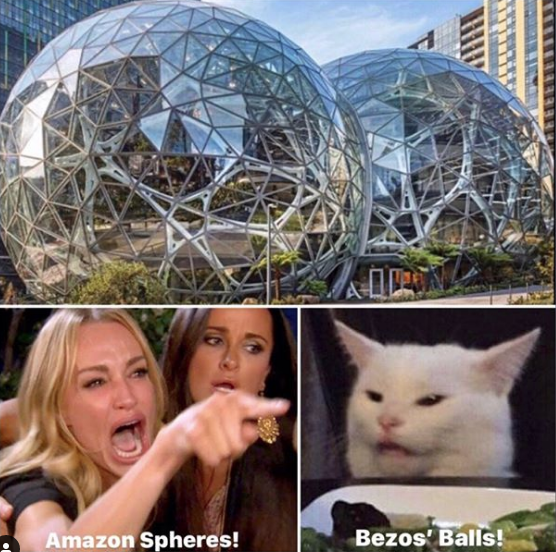 Internet meme - All Amazon Spheres! Bezos' Balls!