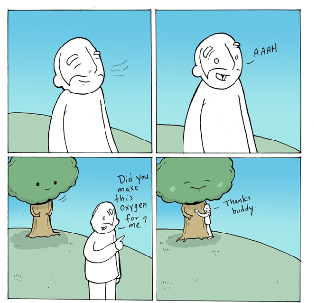 wholesome meme - lunarbaboon comics - Did you make this Oxygen I forn Thanks Q buddy. me