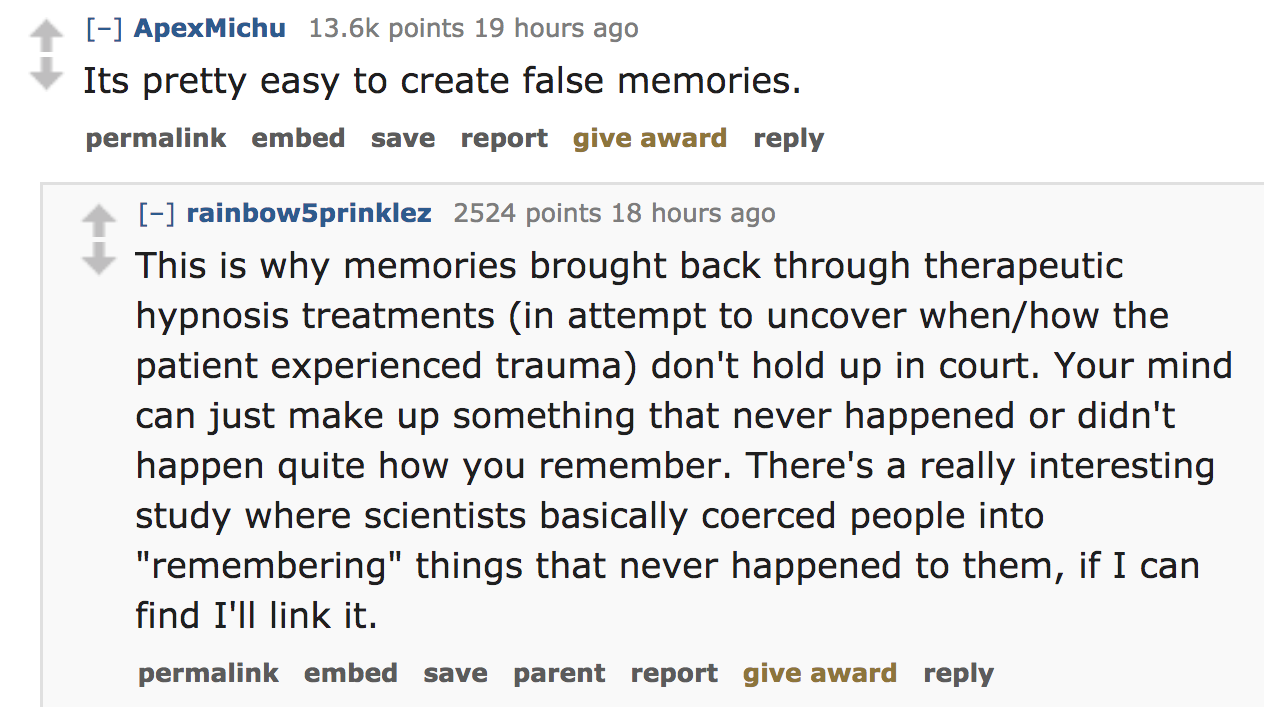 its easy to create false memories