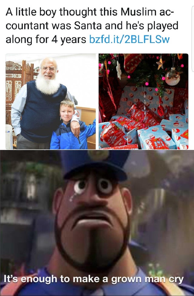 santa memes - A little boy thought this Muslim ac countant was Santa and he's played along for 4 years bzfd.it2BLFLSW It's enough to make a grown man cry