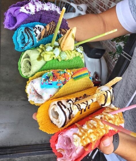 rainbow taco ice cream