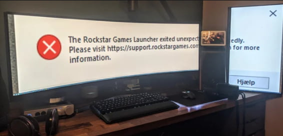 display device - The Rockstar Games Launcher exited unexpect Please visit information. for more Hjlp