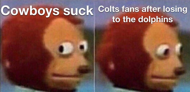 photo caption - Cowboys suck Colts fans after losing to the dolphins