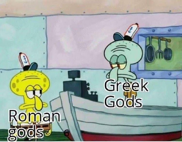 spongebob meme - SpongeBob SquarePants - Greek Gods Roman gods