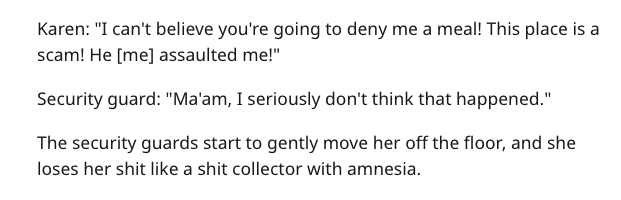 Horrible 'Karen' Demands Free Food For Absolutely No Reason and Lies About Being Raped