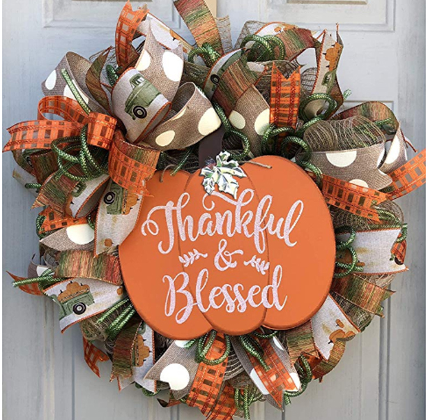 thanksgiving door hangers - Thankful Blessed