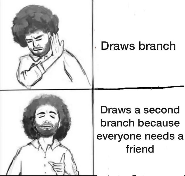 best wholesome meme - reddit axel voss - Draws branch Draws a second branch because everyone needs a friend