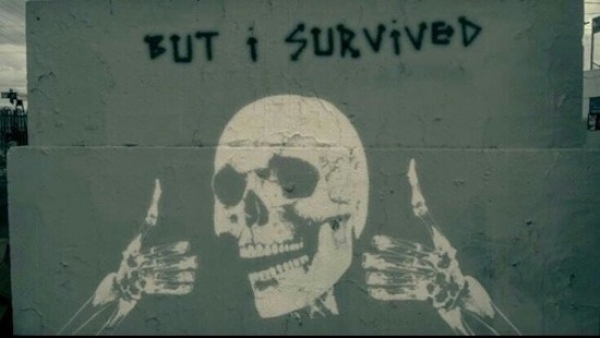 grunge graffiti aesthetic - But i Survived