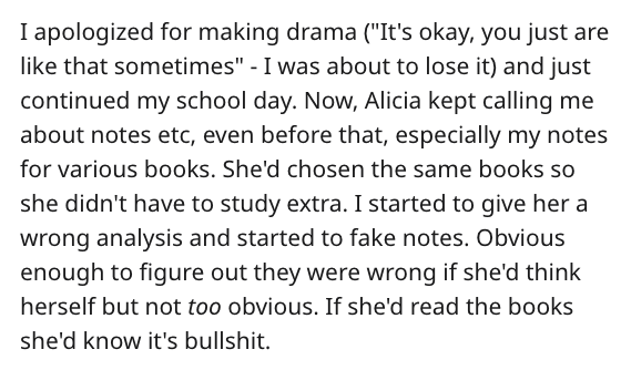 good short stories - I apologized for making drama "It's okay, you just are that sometimes" I was about to lose it and just continued my school day. Now, Alicia kept calling me about notes etc, even before that, especially my notes for various books. She'