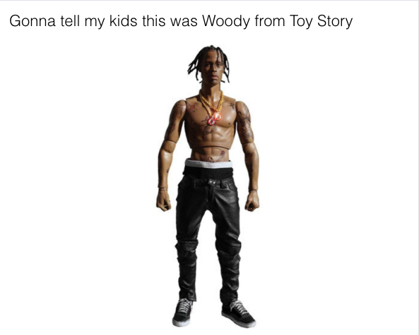travis scott doll png - Gonna tell my kids this was Woody from Toy Story
