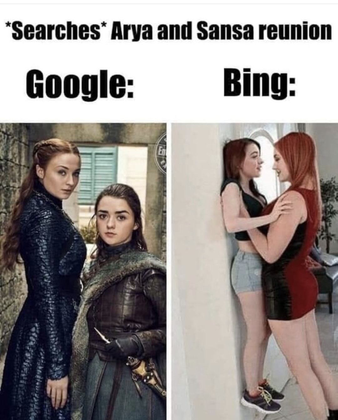 maisie williams sophie turner - Searches Arya and Sansa reunion Google Bing