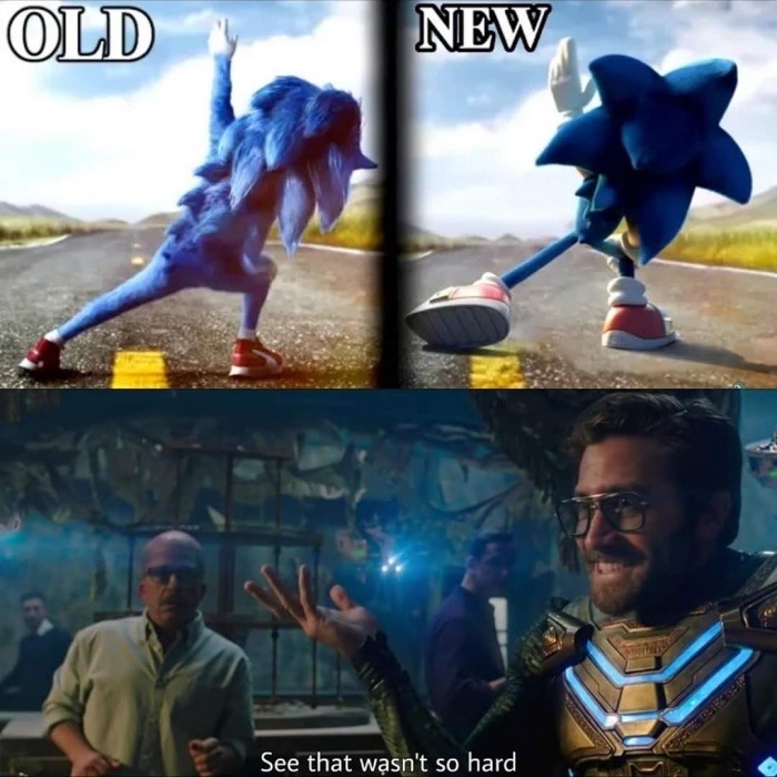 sonic movie redesign - Old y New See that wasn't so hard 9