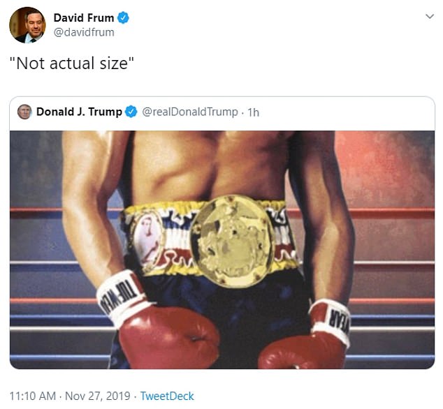 rocky ii - David Frum "Not actual size" Donald J. Trump Trump. th . . TweetDeck
