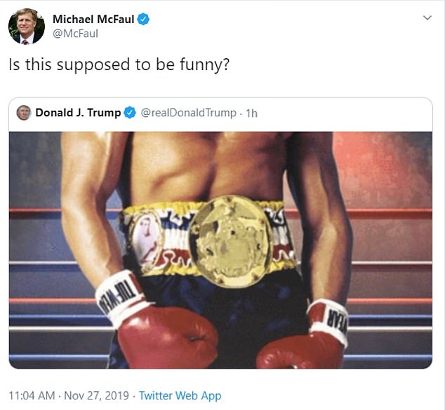 rocky balboa - Michael McFaul Is this supposed to be funny? Donald J. Trump Trump 1h . Twitter Web App