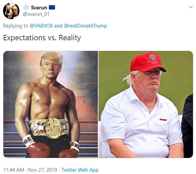 rocky trump parody - Svarun and Trump Expectations vs. Reality . . Twitter Web App