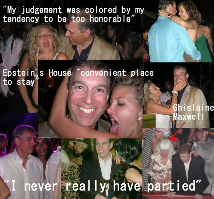 "My judgement was colored by my tendency to be too honorable" Epstein's House "convenient place to stay Ghislaine Maxwell "I never really have partied"