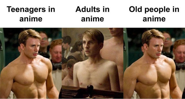 dank - Teenagers in anime Adults in anime Old people in anime