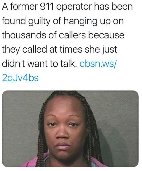 hairstyle - A former 911 operator has been found guilty of hanging up on thousands of callers because they called at times she just didn't want to talk. cbsn.ws 2qJv4bs