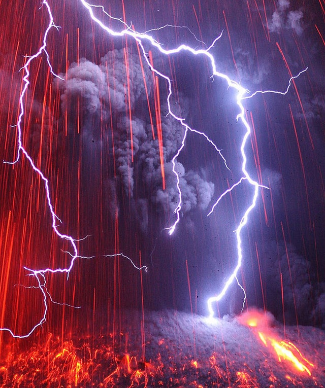 lava and lightning