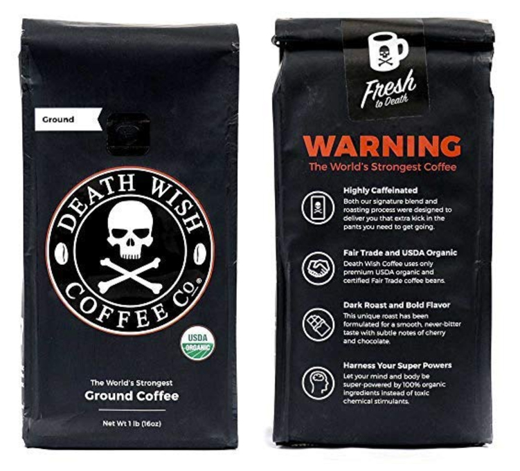 death wish coffee mug - Fresh to Deatt Ground Warning The World's Strongest Coffee Eata Hs Highly Caffeinated Both our signature blend and roasting process were designed to deliver you that extra lock in the pants you need to get going. Fair Trade and Usd
