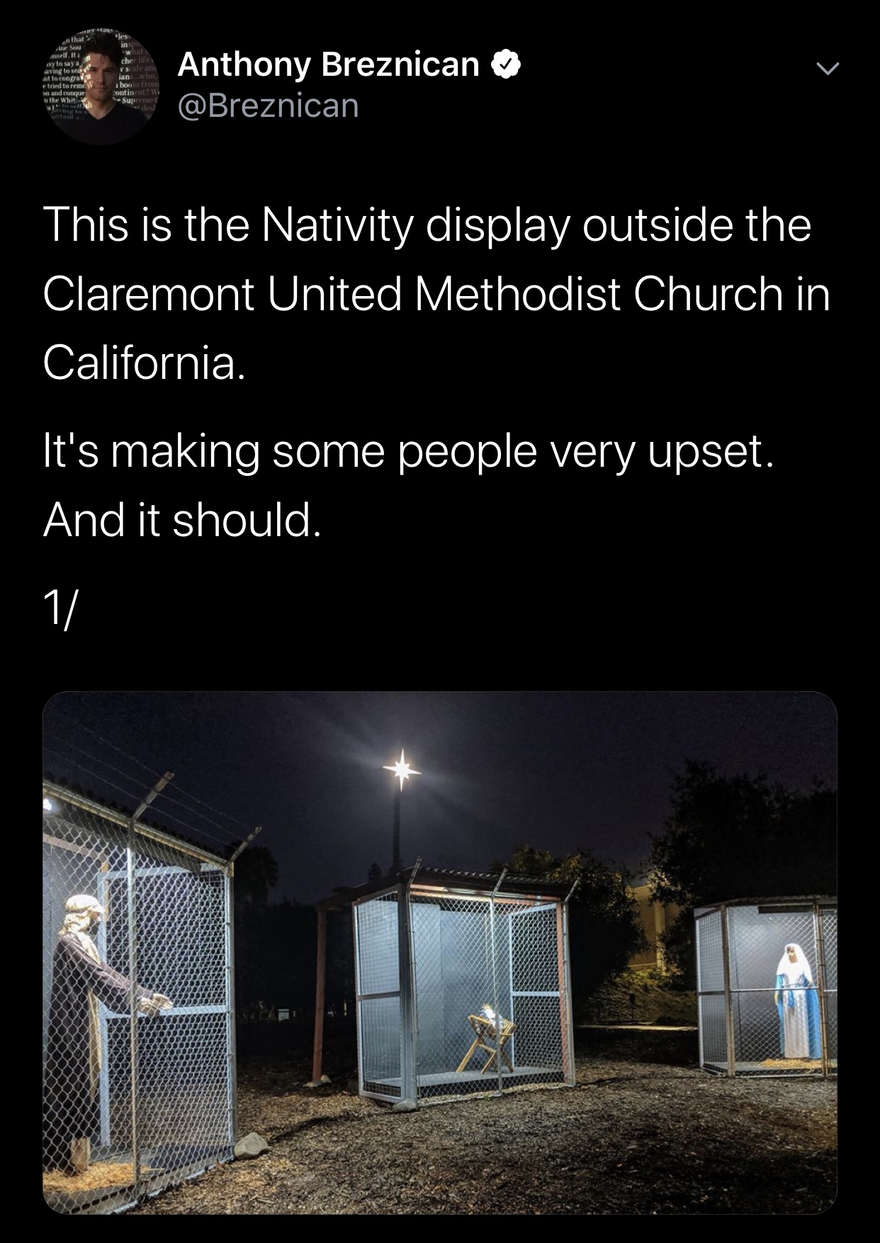 christmas meme - Jesus - Anthony Breznican This is the Nativity display outside the Claremont United Methodist Church in California. It's making some people very upset. And it should. 11