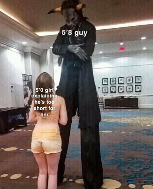5 0 girl 5 8 guy meme - 5'8 guy Do On Od Do 5'0 girl explaining he's too short for her