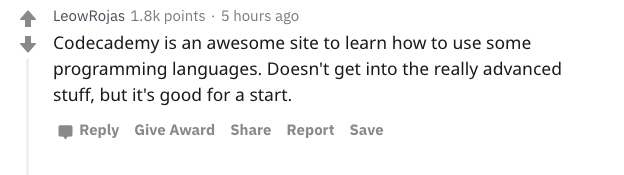 dom sub lesbians - LeowRojas points . 5 hours ago Codecademy is an awesome site to learn how to use some programming languages. Doesn't get into the really advanced stuff, but it's good for a start. Give Award Report Save