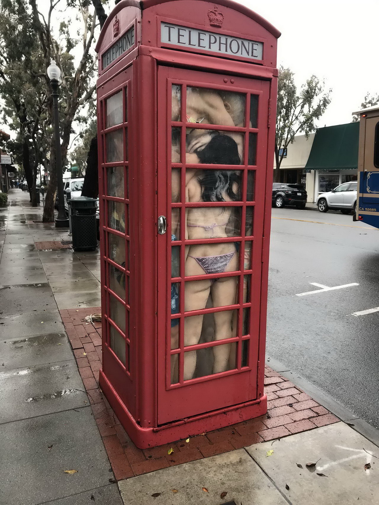 stuffed telephone booth - Telephone