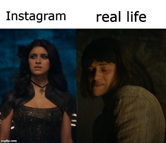 the witcher meme - Instagram real life imgflip.com