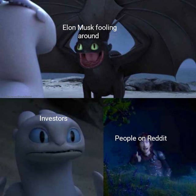 best meme - toothless meme blank - Elon Musk fooling around whout bond Investors People on Reddit