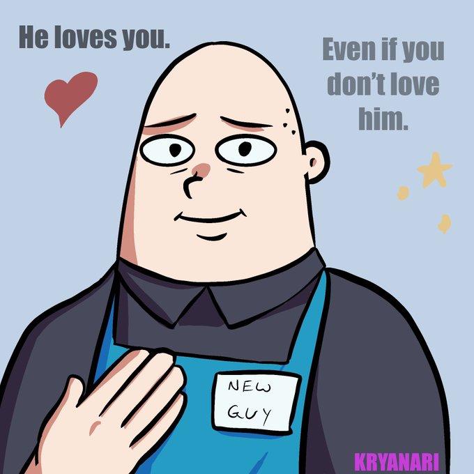 new guy - cartoon - He loves you. Even if you don't love him. o New Guy Kryanari
